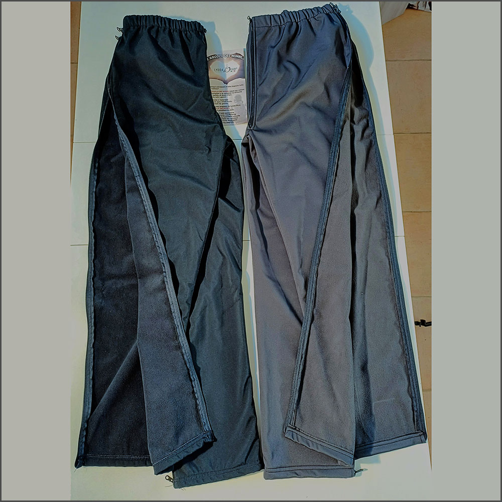pantaloni incontinenza apribili con cerniere laterali