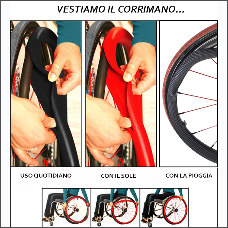 accessorio per corrimano sedia a rotelle