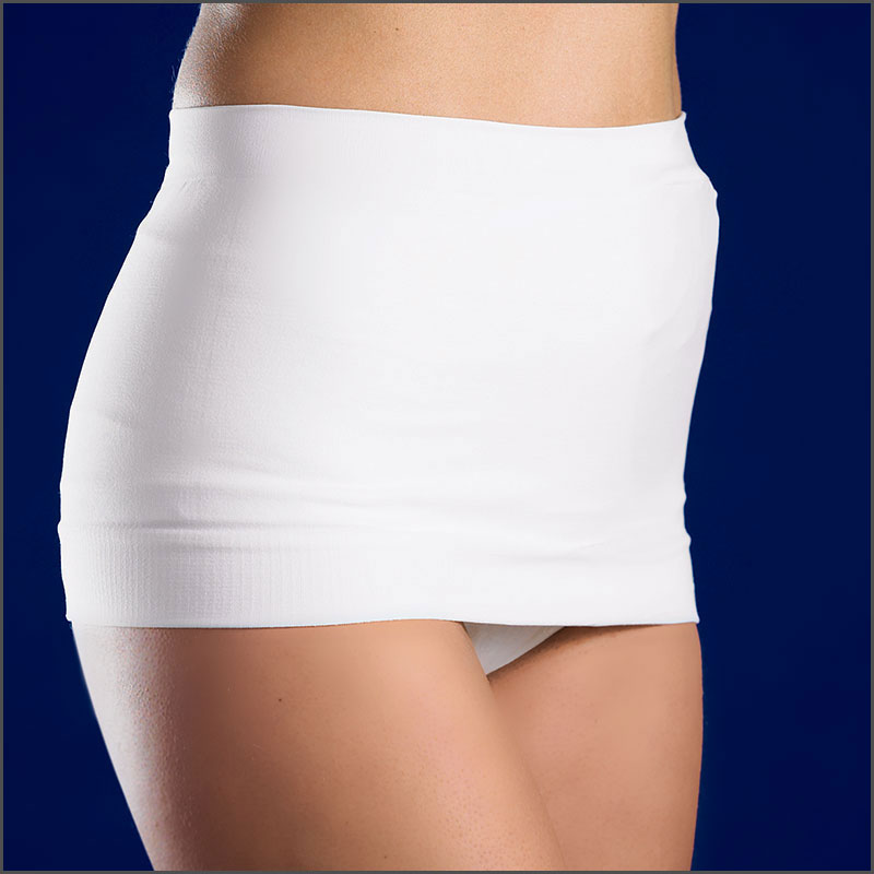 fascia stomia bianca a compressione leggera lyddawear