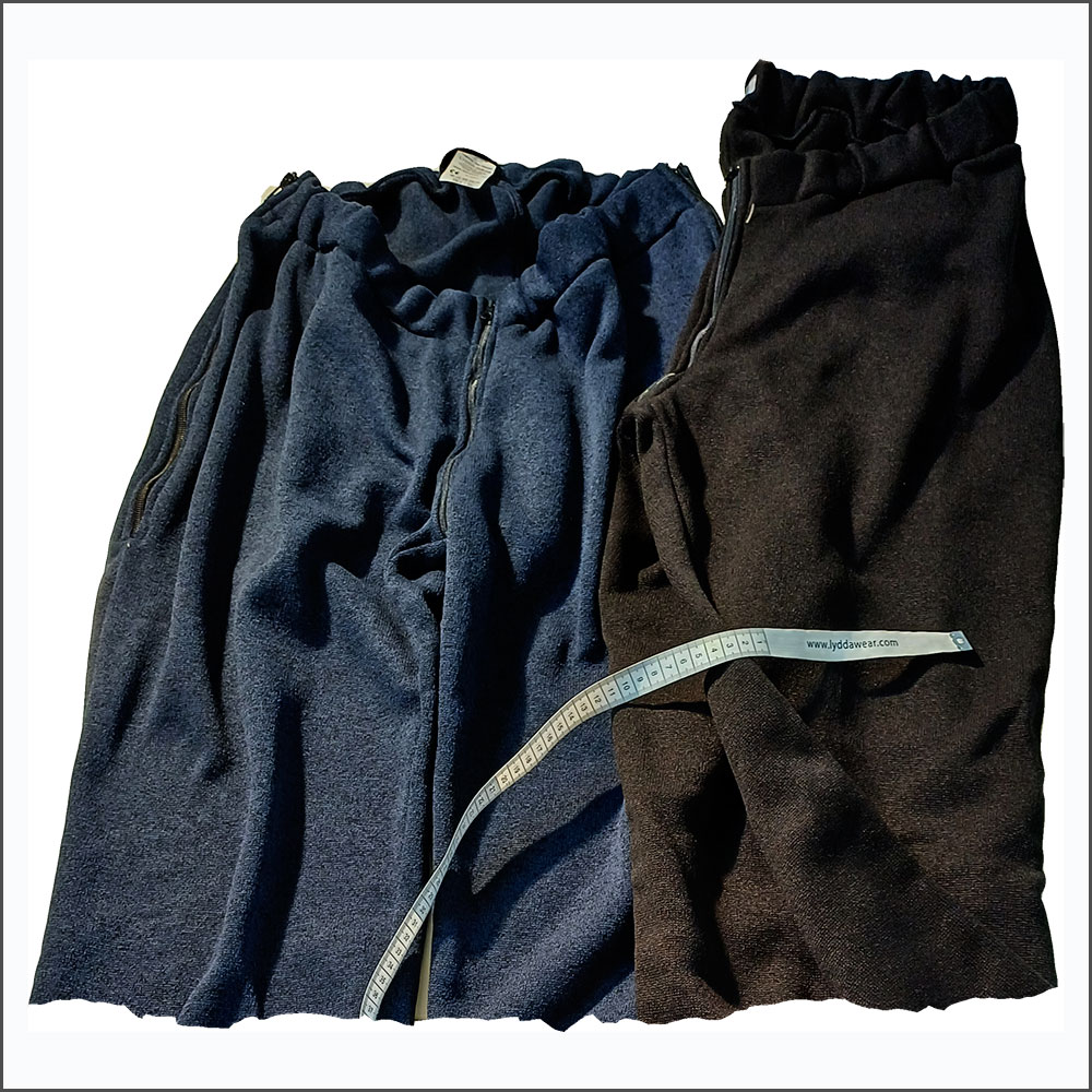 pantaloni incontinenza apribili con cerniere laterali
